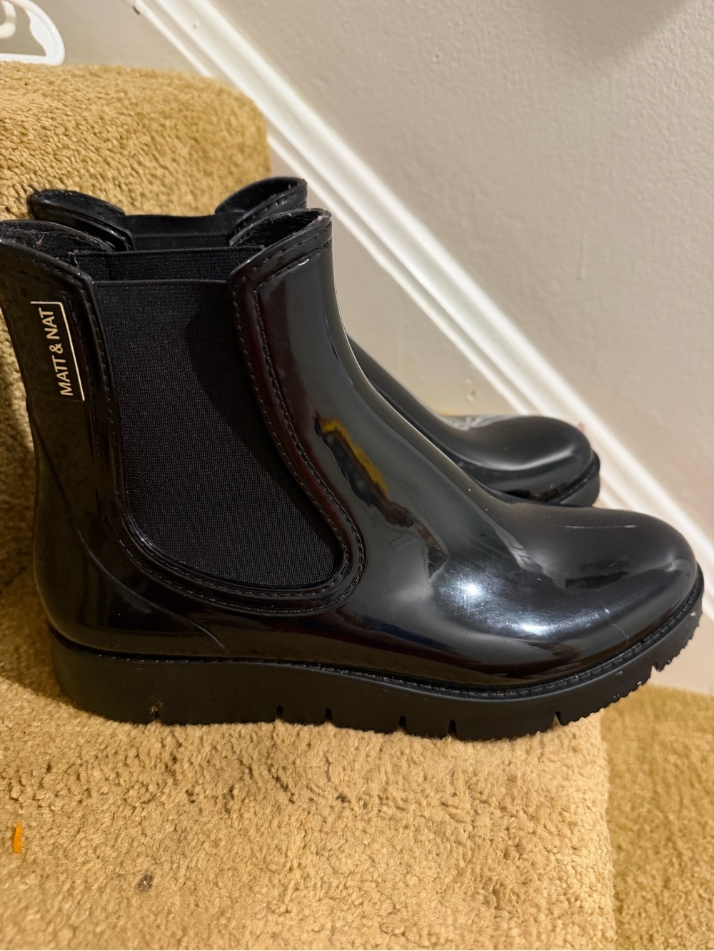 Matt & Nat Black Chelsea Rain Boots